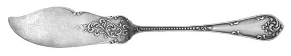 Rustic (Sterling, 1895) Flat Handle Master Butter Knife
