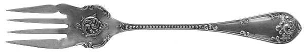 Rustic (Sterling, 1895) Small Solid Cold Meat Serving Fork