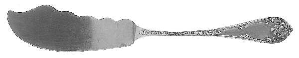 Rustic (Sterling, 1895) Flat Handle Master Butter Knife