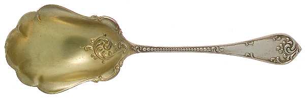 Rustic (Sterling, 1895) Solid Salad Serving Spoon