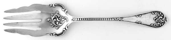 Rustic (Sterling, 1895) Solid Salad Serving Fork