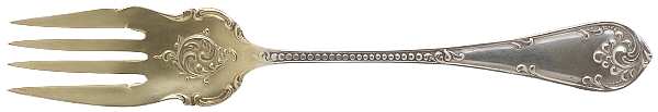 Rustic (Sterling, 1895) Small Solid Cold Meat Serving Fork
