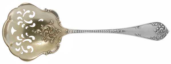 Rustic (Sterling, 1895) Large Pierced Pea Serving Spoon
