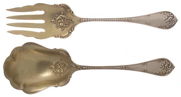 Rustic (Sterling, 1895) (2 Pc) Solid Salad Set