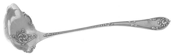 Rustic (Sterling, 1895) Solid Piece Cream Ladle