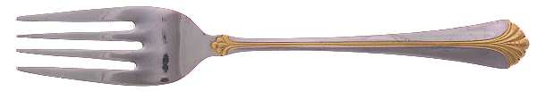 Santa Barbara Gold (Stainless, Gold Accent) Individual Salad Fork