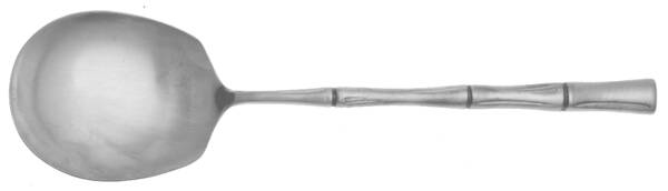 Satin Cane (Stainless) Solid Smooth Casserole Spoon
