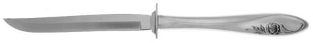Sculptured Rose (Sterling, 1961) Ind Steak Knife W/Hollow Handle and Sterling Guard