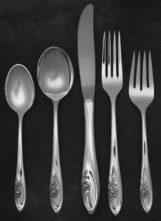 Sculptured Rose (Sterling, 1961) 40 Piece Estate Set