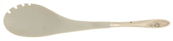 Sculptured Rose (Sterling, 1961) Salad Serving Fork with Plastic Prongs