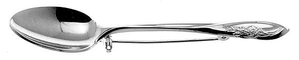 Sculptured Rose (Sterling, 1961) Lapel Pin