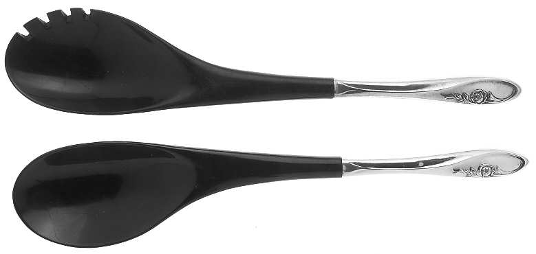 Sculptured Rose (Sterling, 1961) Plastic Bowl 2-Piece Salad Set