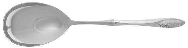 Sculptured Rose (Sterling, 1961) Salad Servng Spoon with Stainless Bowl