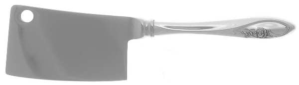 Sculptured Rose (Sterling, 1961) Cheese Cleaver with Stainless Blade