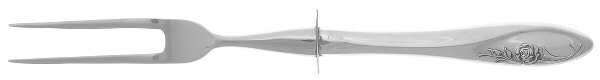 Sculptured Rose (Sterling, 1961) Small Steak Carving Fork with Stainless Prongs