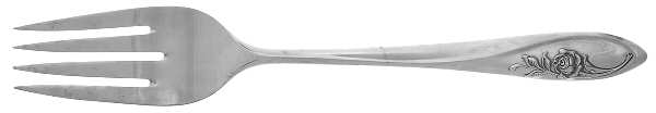 Sculptured Rose (Sterling, 1961) Individual Salad Fork