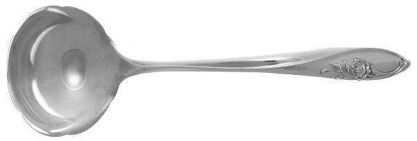 Sculptured Rose (Sterling, 1961) Solid Piece Cream Ladle