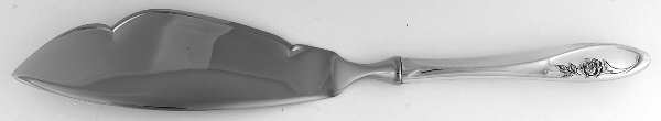 Sculptured Rose (Sterling, 1961) Fish Serving Knife w/Unengraved Stainless Blade