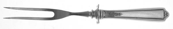 Seville (Sterling, 1926) Small Steak Carving Fork with Stainless Prongs