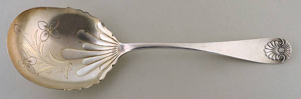 Shell II (Silverplate, 1889) Medium Bright Cut Berry/Casserole Spoon