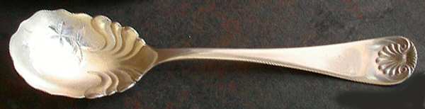 Shell I (Silverplate, 1888) Sugar Shell Spoon, Bright Cut