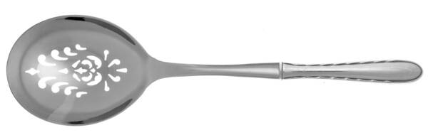 Silver Flutes (Sterling, 1941, No Monograms) Casserole Spoon with Pierced Stainless Bowl HC