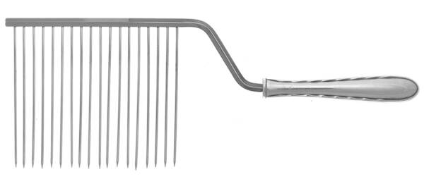 Silver Flutes (Sterling, 1941, No Monograms) Cake Breaker with Silverplate Prongs HC