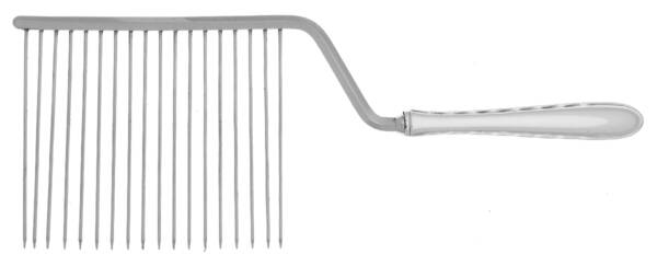 Silver Flutes (Sterling, 1941, No Monograms) Cake Breaker with Silverplate Prongs
