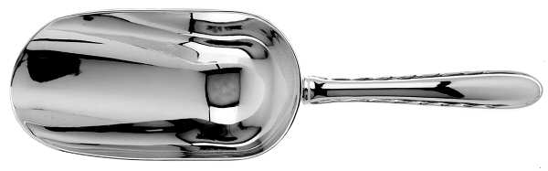 Silver Flutes (Sterling, 1941, No Monograms) Ice Scoop with Silverplate Bowl