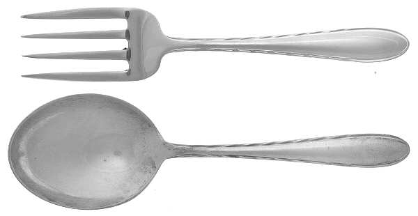 Silver Flutes (Sterling, 1941, No Monograms) 2 Pc Baby Set (BF, BS)