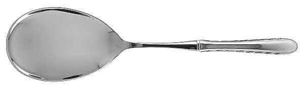 Silver Flutes (Sterling, 1941, No Monograms) Salad Servng Spoon with Stainless Bowl