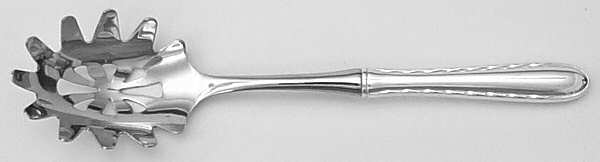 Silver Flutes (Sterling, 1941, No Monograms) Pasta Server with Stainless Bowl