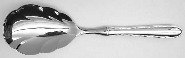 Silver Flutes (Sterling, 1941, No Monograms) Rice Spoon-Stainless Bowl
