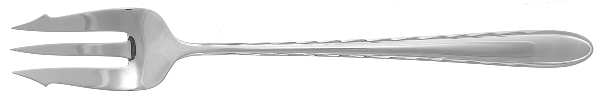 Silver Flutes (Sterling, 1941, No Monograms) Olive Fork
