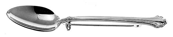 Silver Plumes (Sterling, 1939, No Monograms) Lapel Pin
