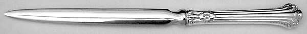 Silver Plumes (Sterling, 1939, No Monograms) Letter Opener with Stainless Blade