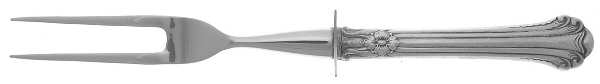 Silver Plumes (Sterling, 1939, No Monograms) Small Steak Carving Fork with Stainless Prongs