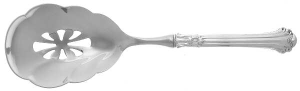 Silver Plumes (Sterling, 1939, No Monograms) Pierced Casserole Spoon with Stainless Bowl