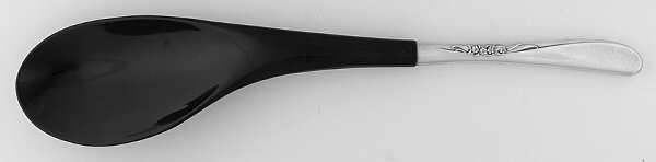 Silver Spray (Sterling, 1956) Salad Serving Spoon with Plastic Bowl