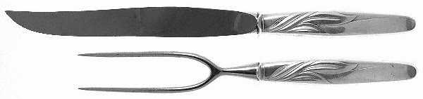 Southwind (Sterlng, 1952) Large 2-Piece Roast Carving Set w/ Stainless Blade