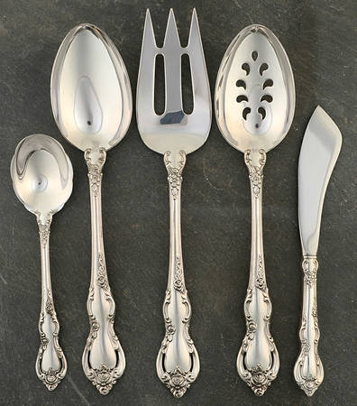 Spanish Provincial (Sterling, 1967) 5 Piece Hostess Set by Towle Silver