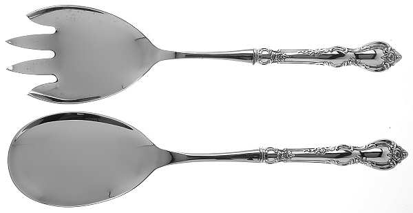 Spanish Provincial (Sterling, 1967) 2 Pc Salad Set with Stainless Bowl