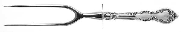 Spanish Provincial (Sterling, 1967) Large Stainless-Prong Roast Carving Fork