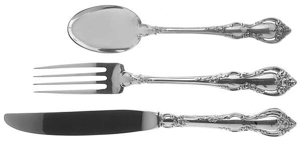 Spanish Provincial (Sterling, 1967) 3-Piece Youth Set (Knife, Fork & 5 O'Clock Spoon)