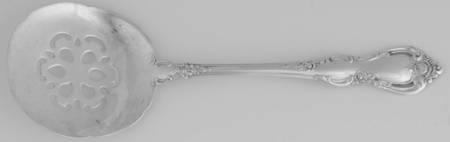 Spanish Provincial (Sterling, 1967) Solid Bon Bon Spoon with Pierced Bowl by Towle Silver