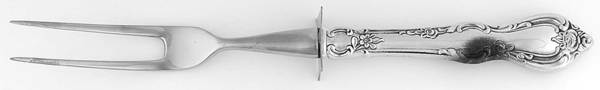 Spanish Provincial (Sterling, 1967) Small Steak Carving Fork with Stainless Prongs