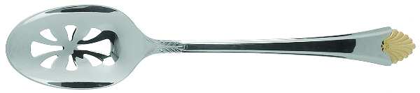 Stratton Gold (Stainless, Gold Accent) Pierced Tablespoon (Serving Spoon)