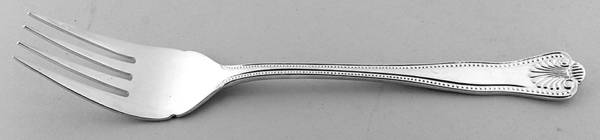 Stuart Shell (Silverplate, 1986) Medium Solid Cold Meat Serving Fork