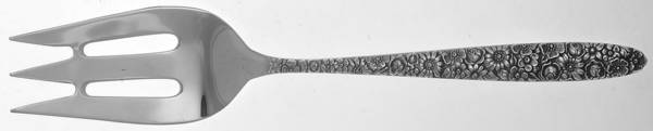 Summer Glen (Silverplate, 1980) Large Solid Cold Meat Serving Fork