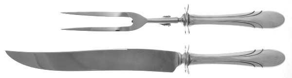 Symphony (Sterling, 1931, No Monograms) (2 Pc)Carving Set-Lg Stnbl/Roast w/Sterling Guard